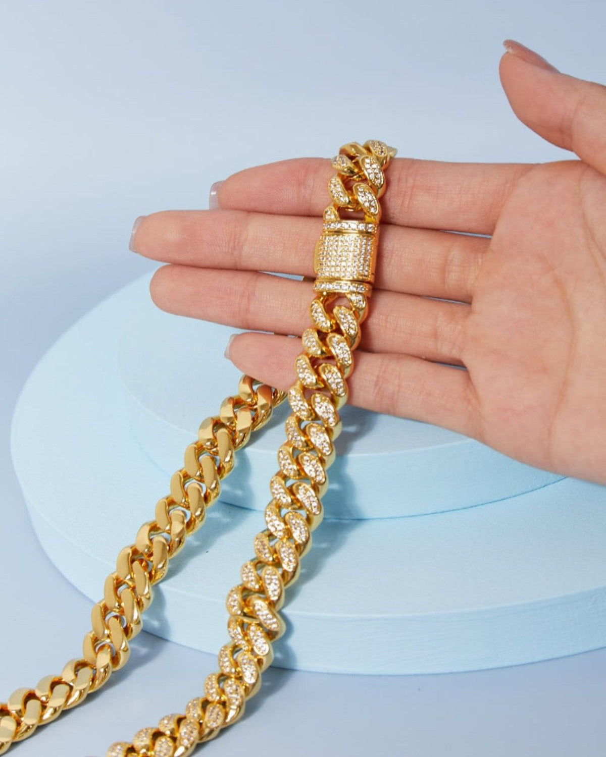 18K Diamond Gold Chain Necklace - MASON CHUNKY CHAIN™ - On My Mind