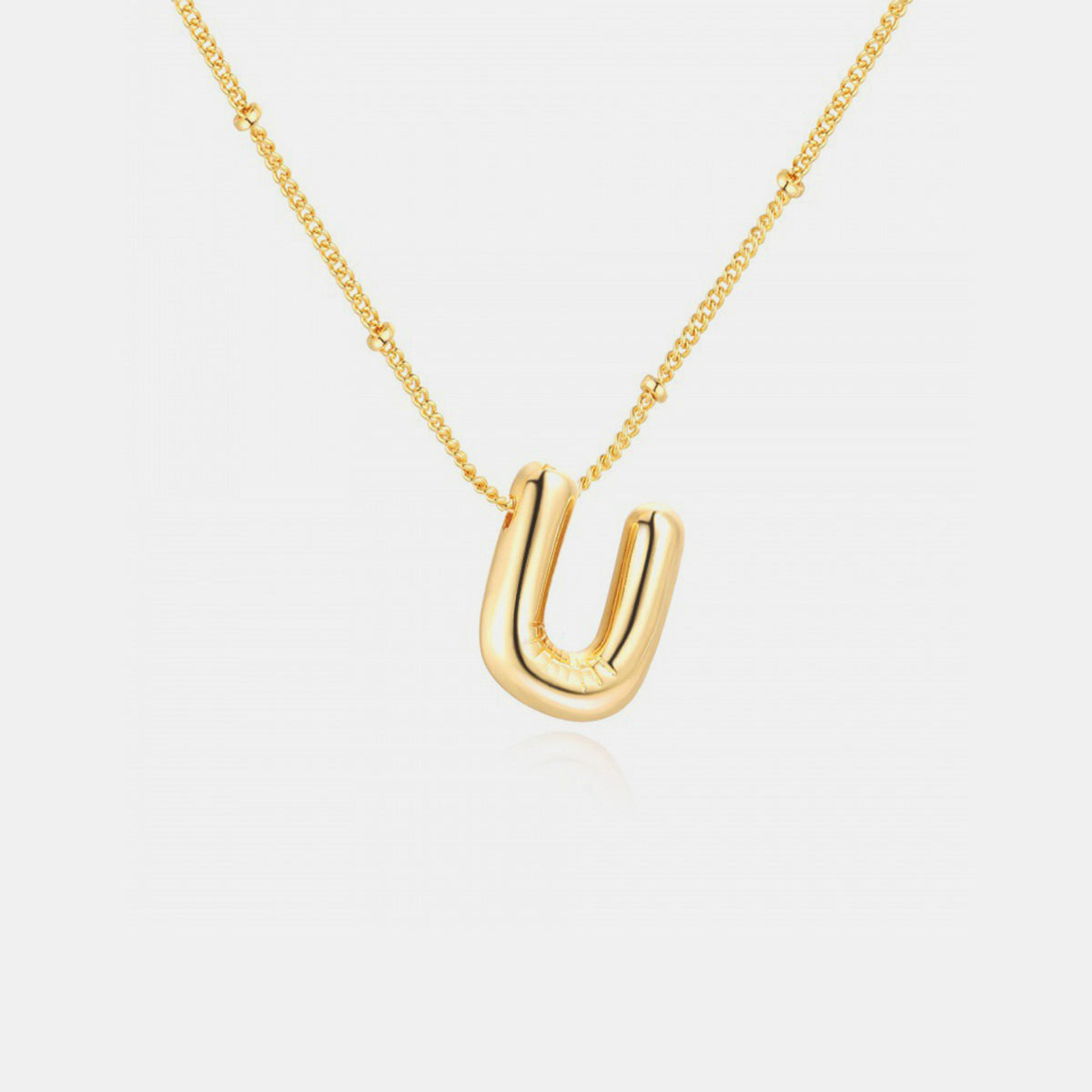 18K Gold Letter Pendant Necklace