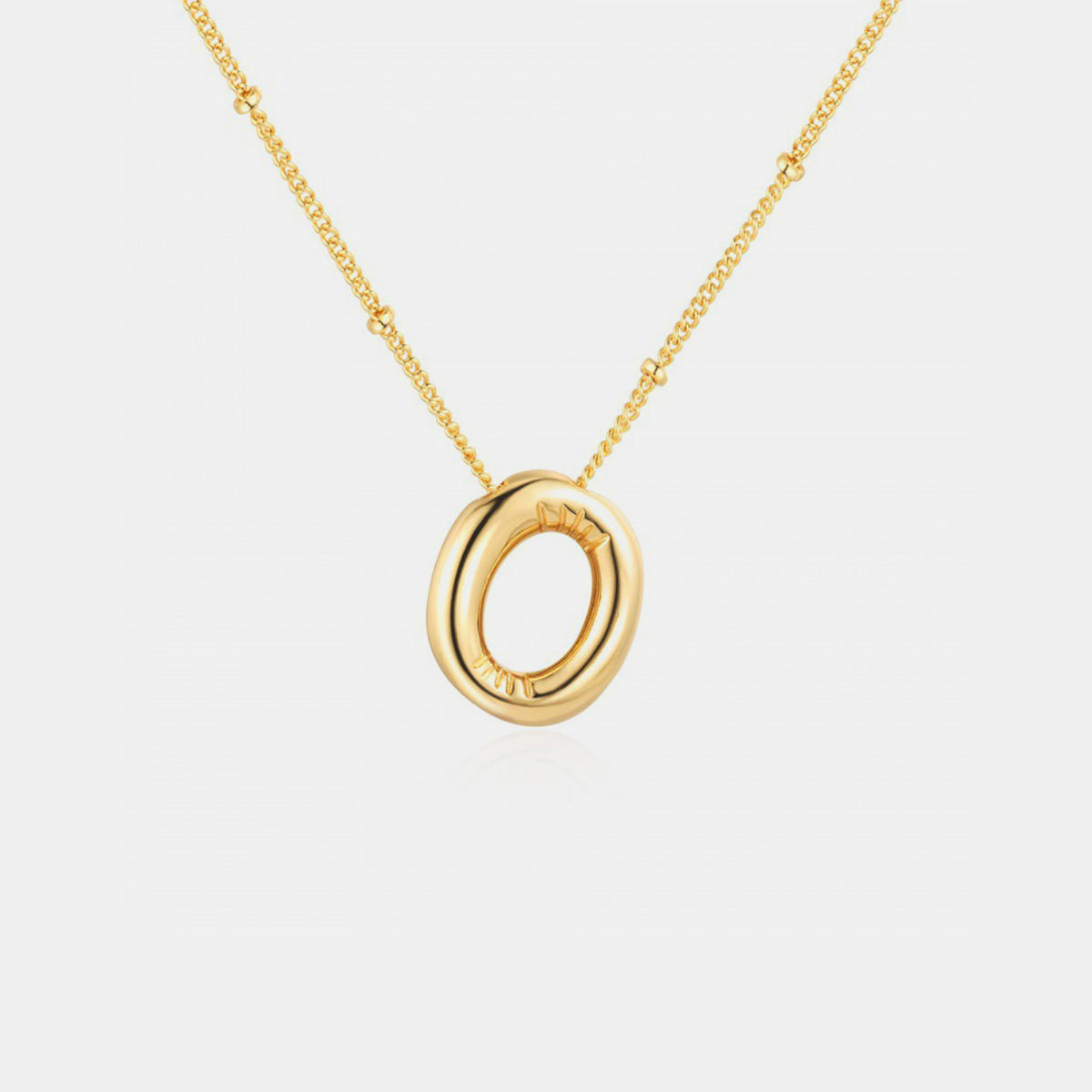 18K Gold Letter Pendant Necklace
