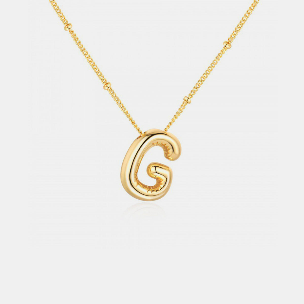18K Gold Letter Pendant Necklace