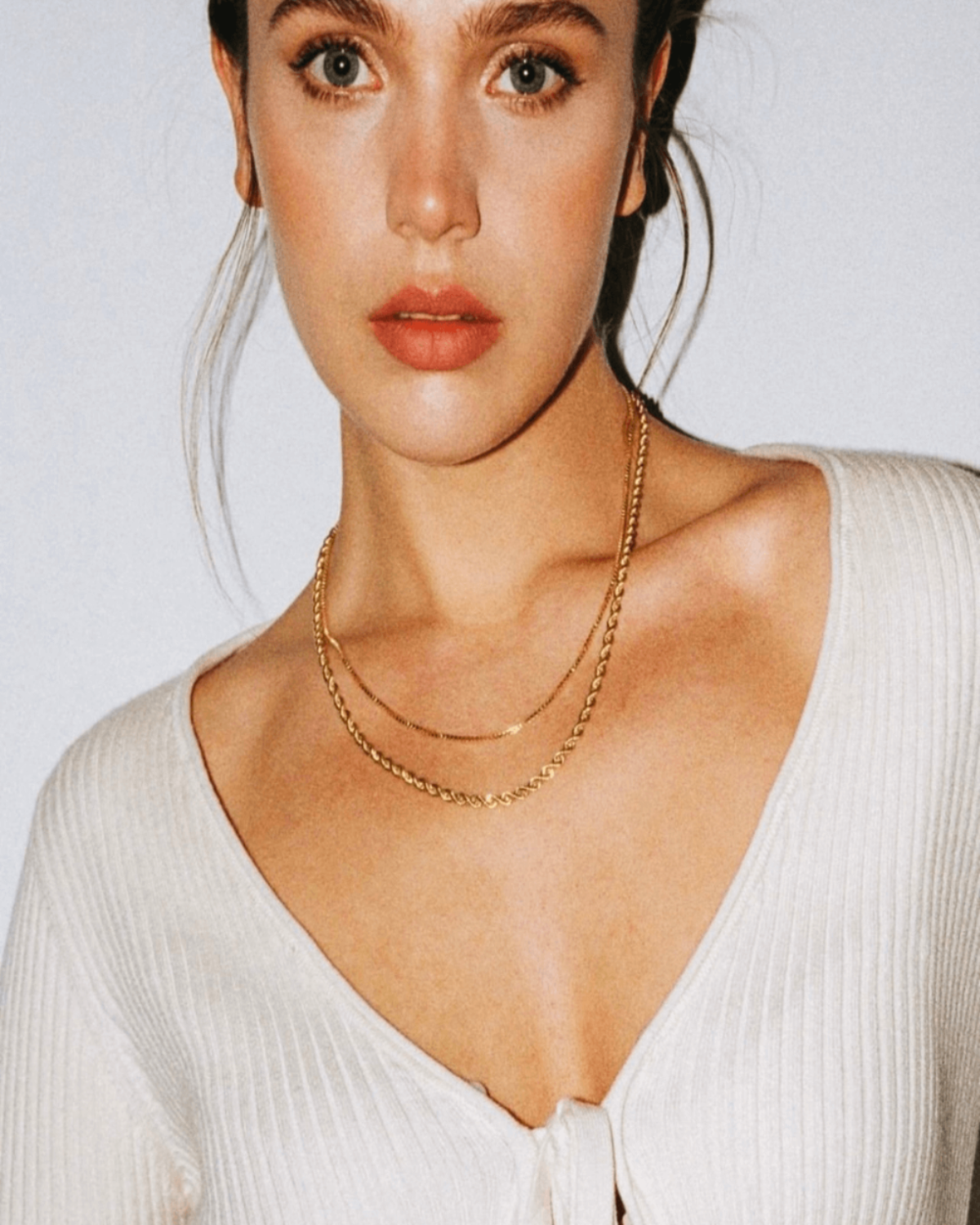 18K Gold Rope Chain Necklace