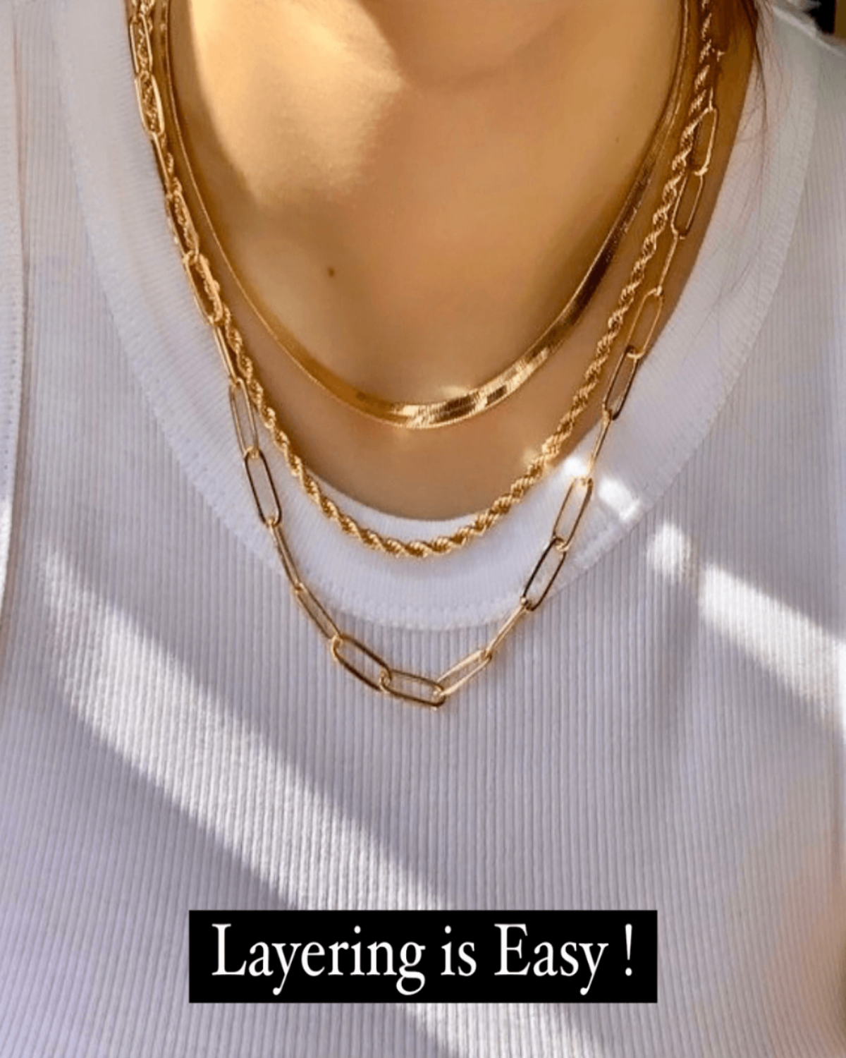 18K Gold Rope Chain Necklace