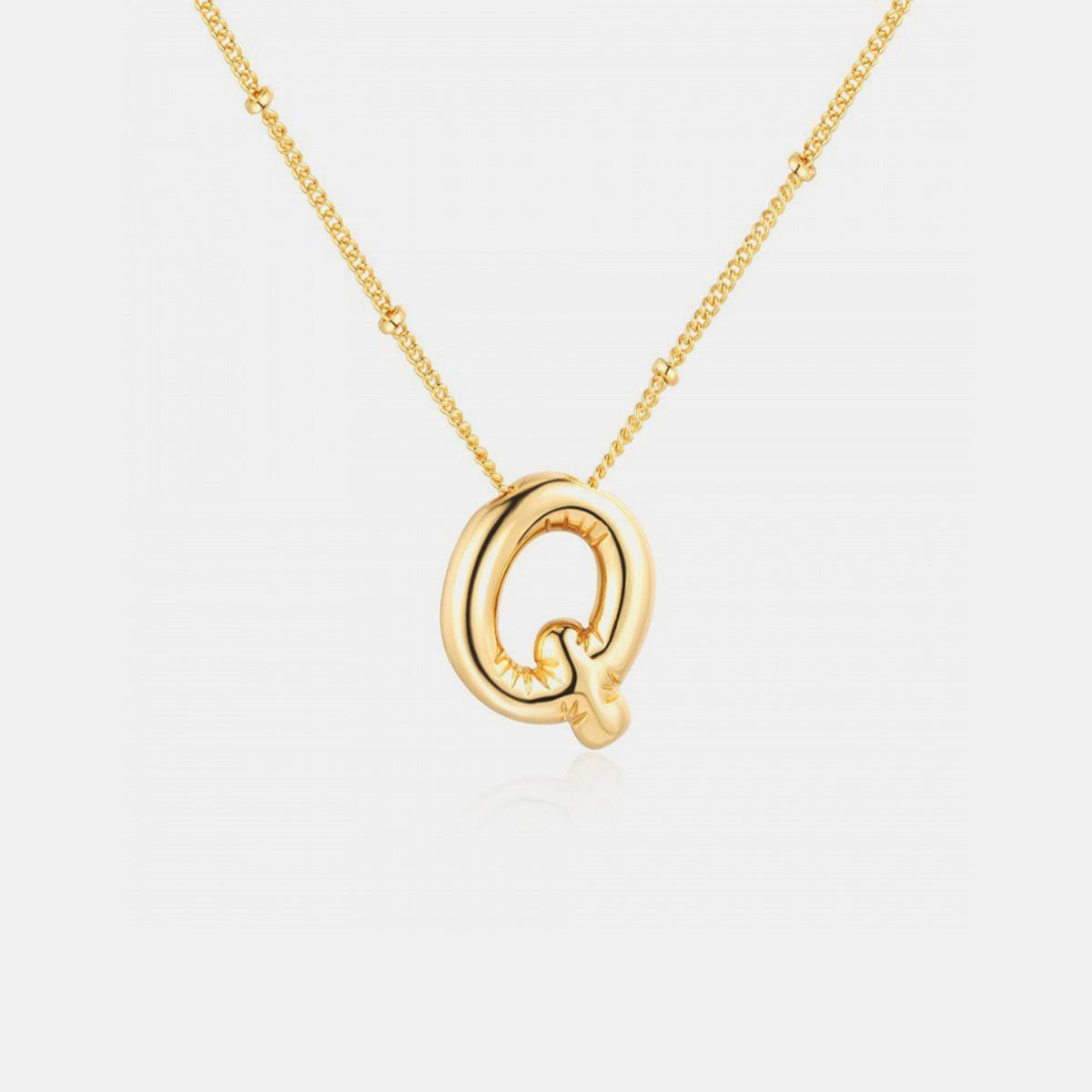 18K Gold Letter Pendant Necklace