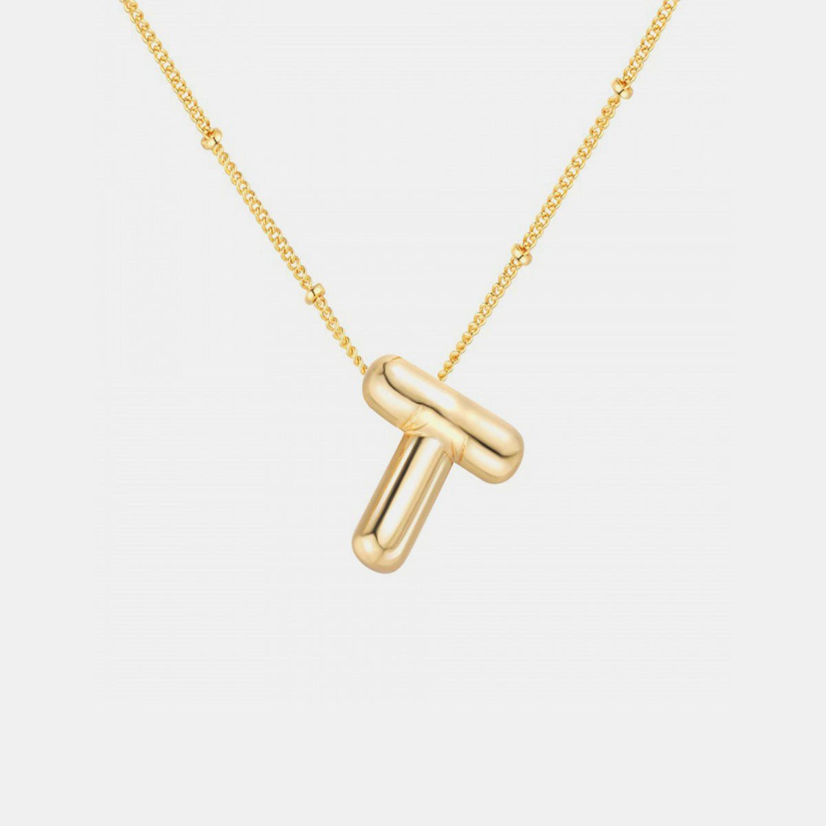 18K Gold Letter Pendant Necklace