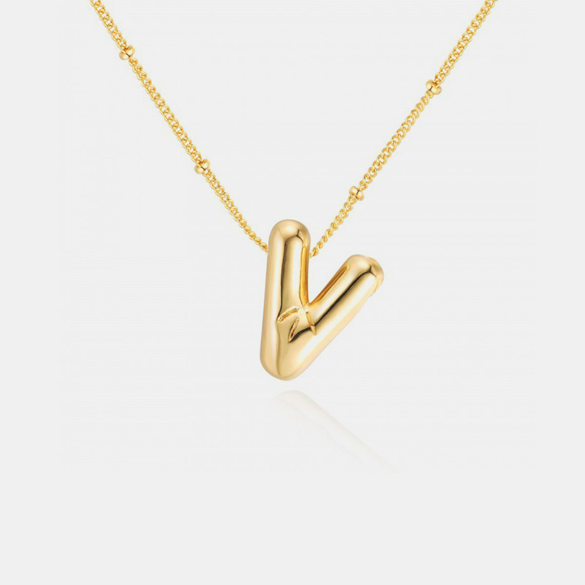 18K Gold Letter Pendant Necklace