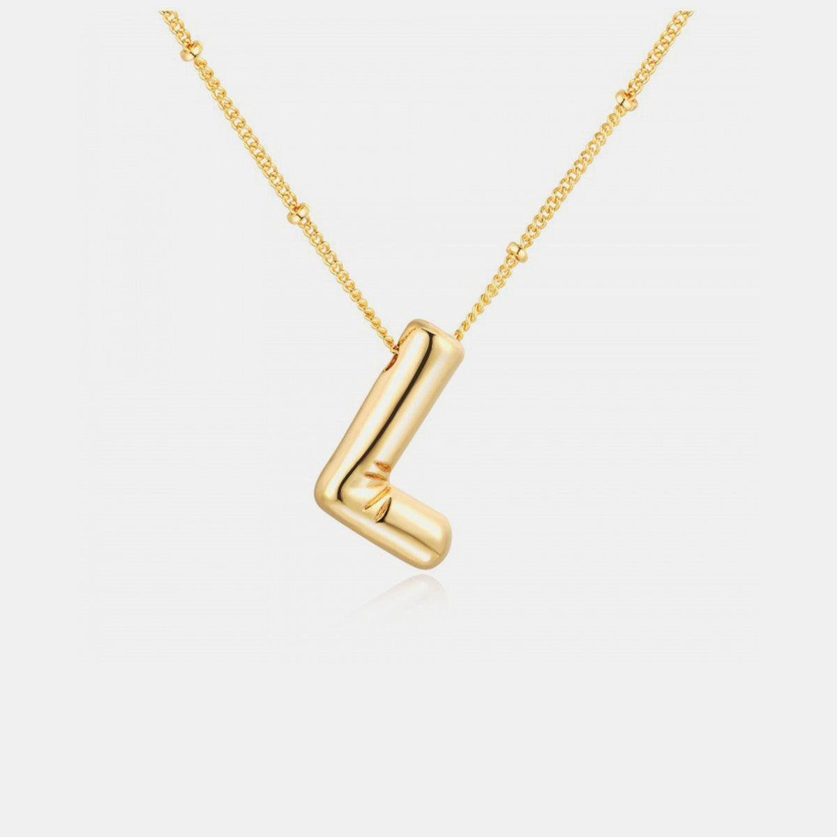 18K Gold Letter Pendant Necklace