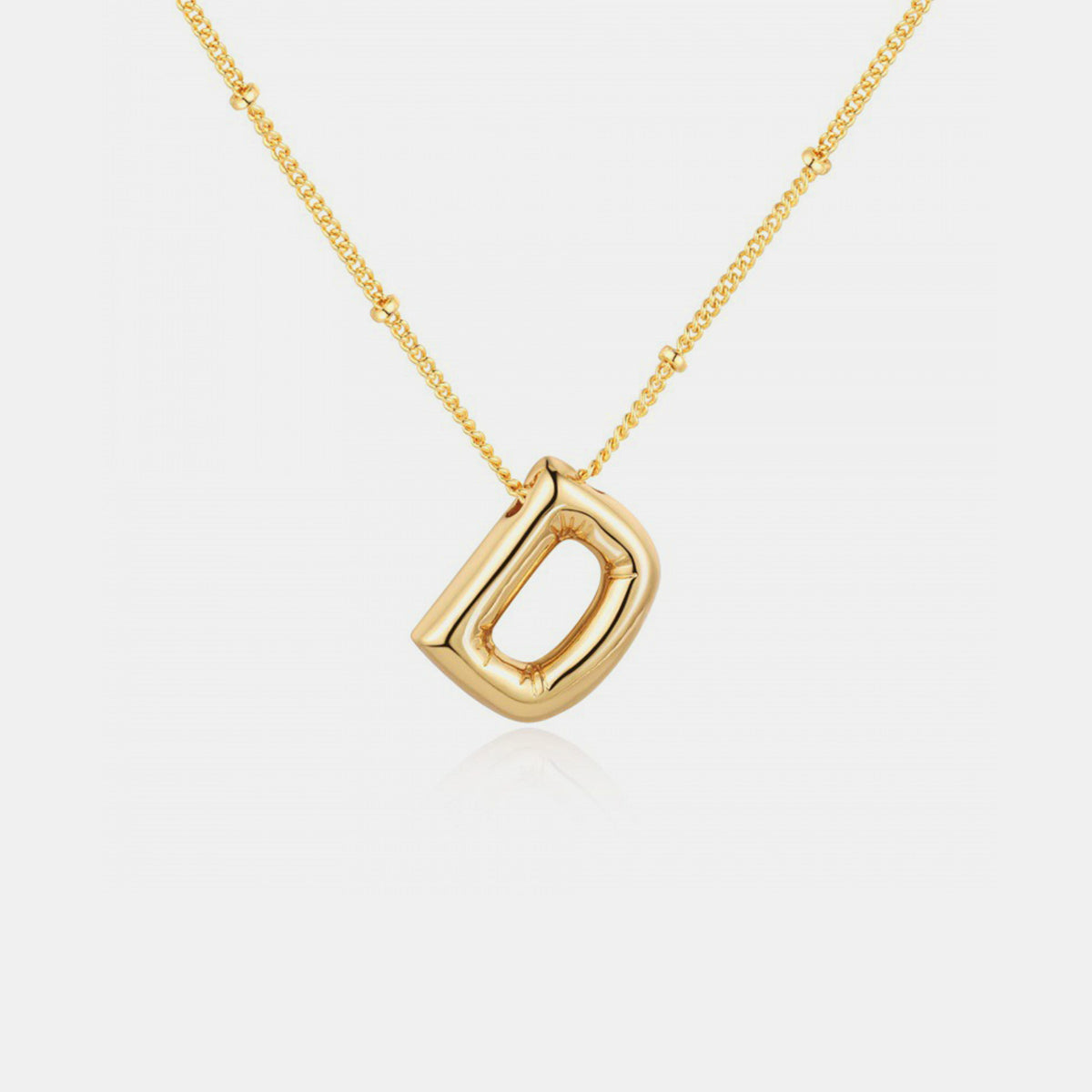 18K Gold Letter Pendant Necklace