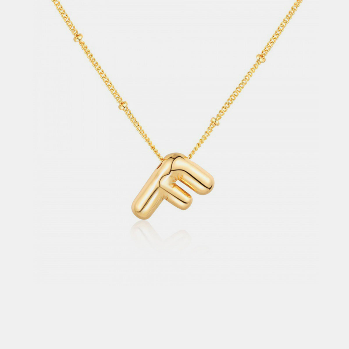 18K Gold Letter Pendant Necklace