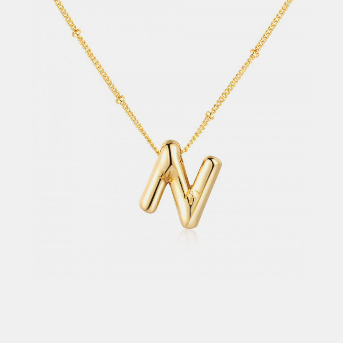18K Gold Letter Pendant Necklace