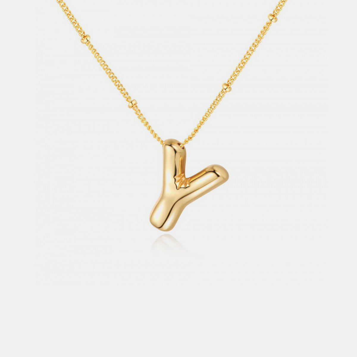18K Gold Letter Pendant Necklace