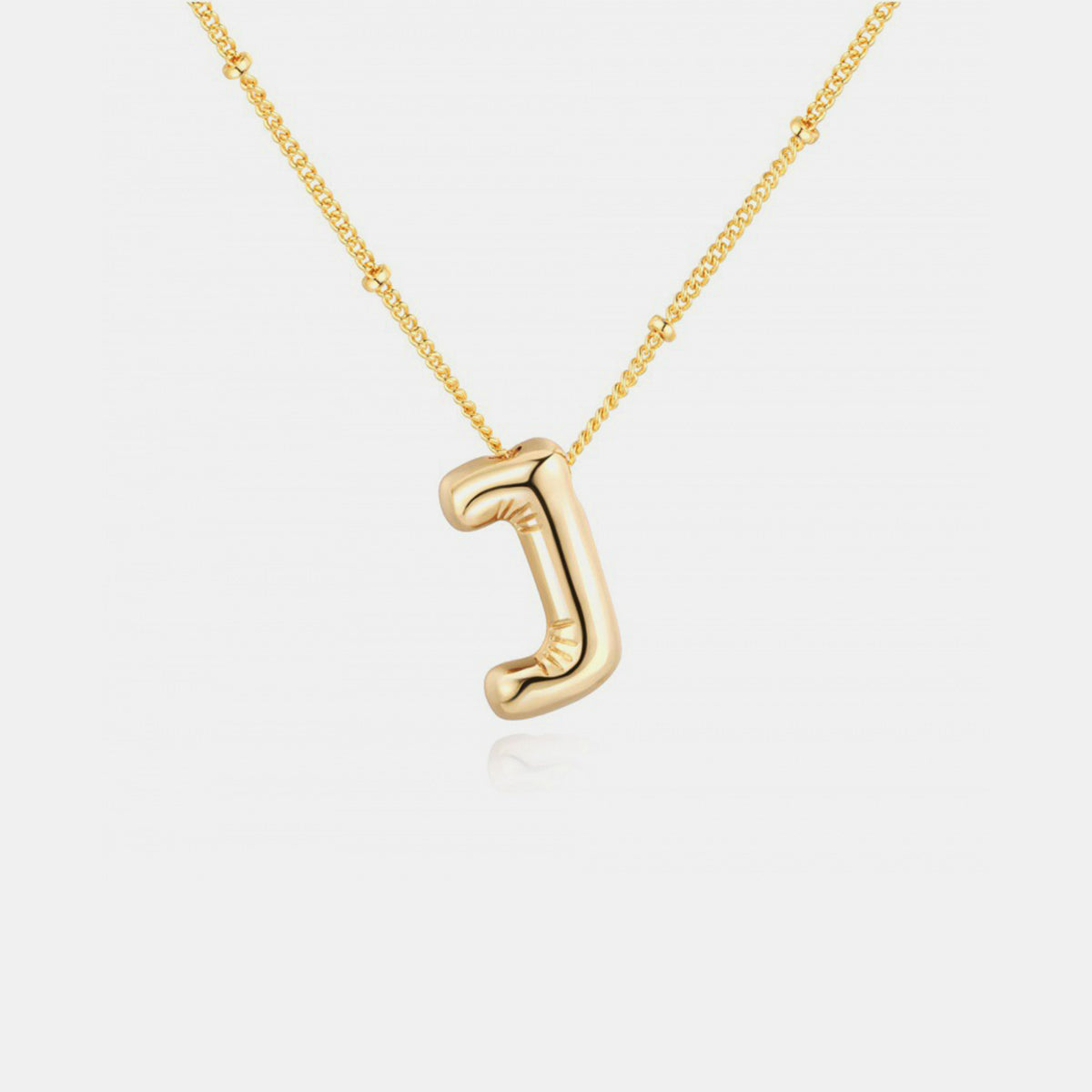 18K Gold Letter Pendant Necklace