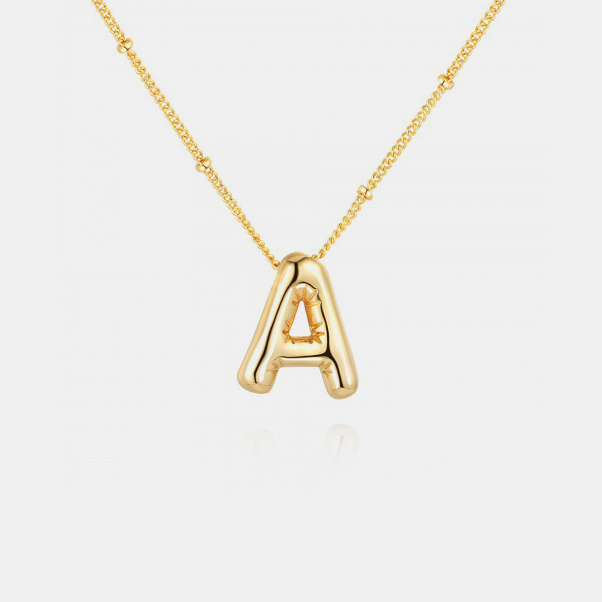18K Gold Letter Pendant Necklace