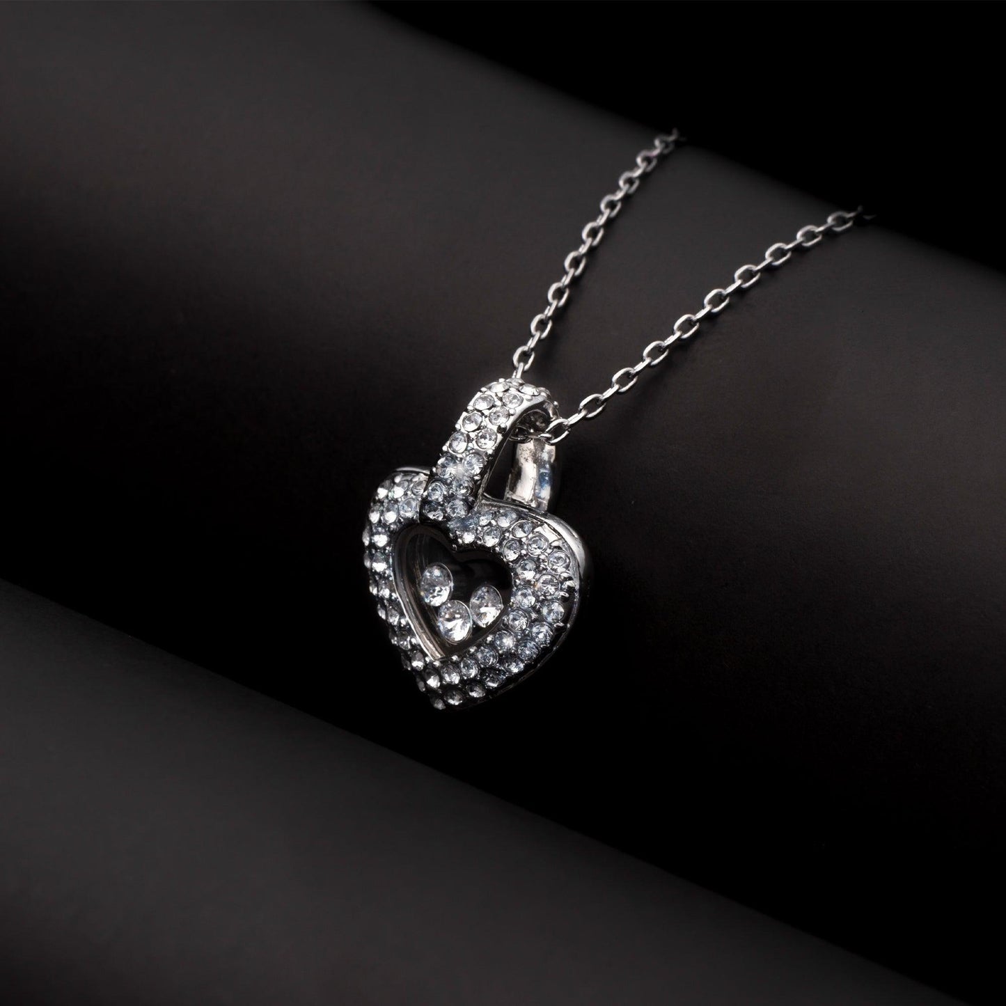 Tryndi Floating Heart Necklace