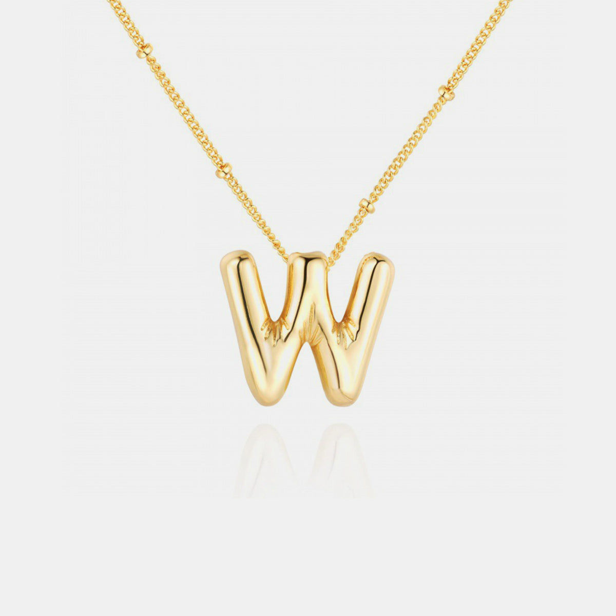 18K Gold Letter Pendant Necklace