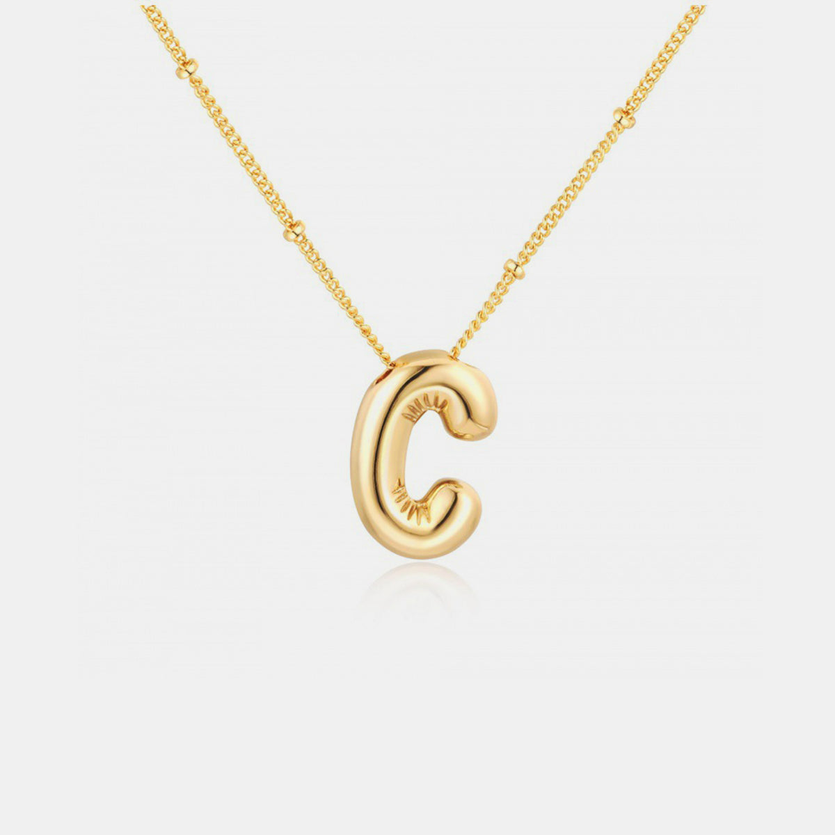 18K Gold Letter Pendant Necklace