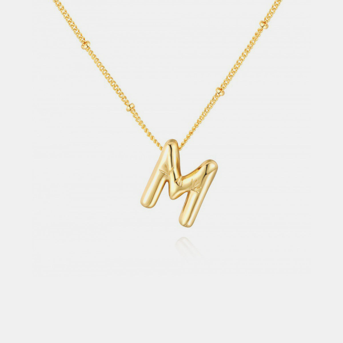 18K Gold Letter Pendant Necklace