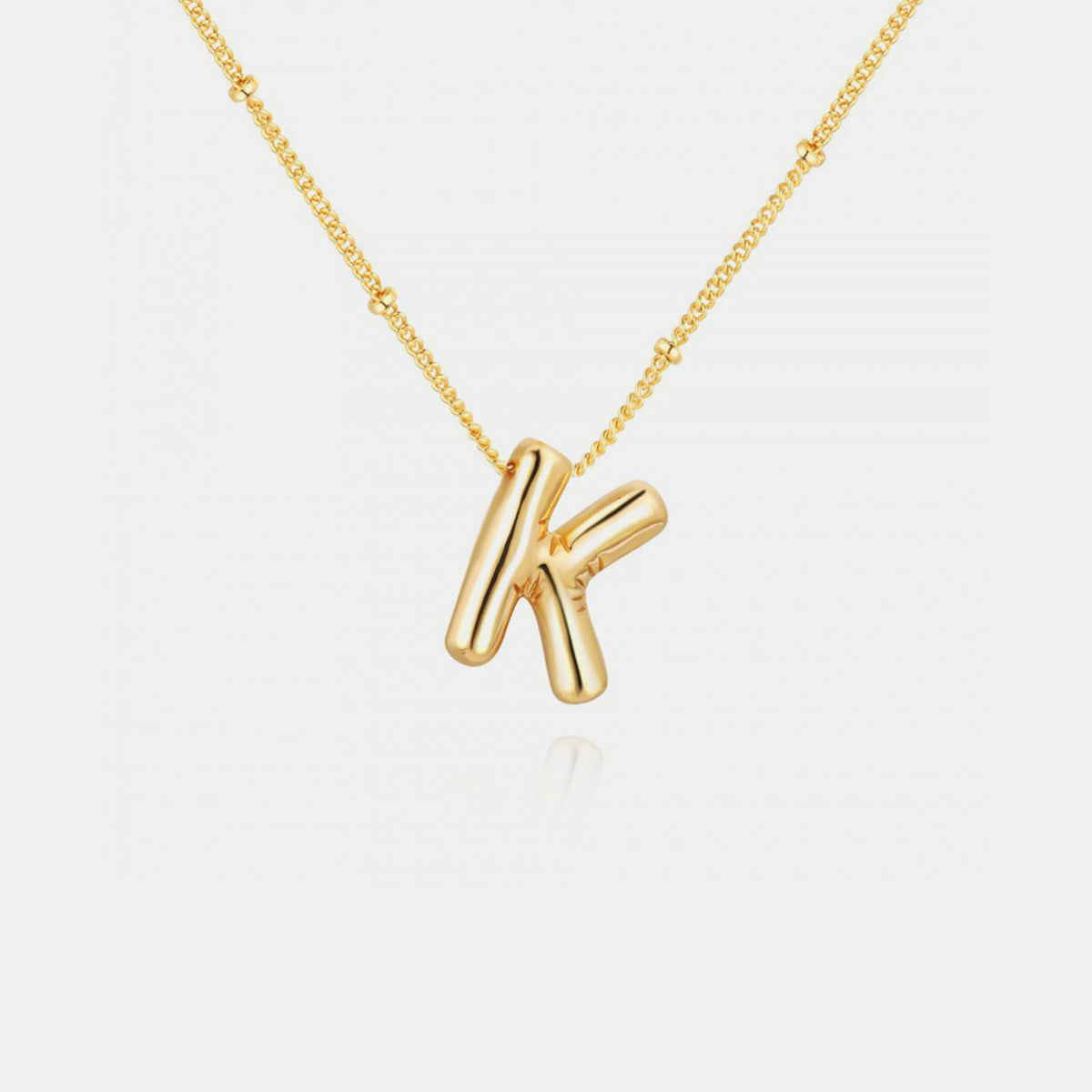 18K Gold Letter Pendant Necklace