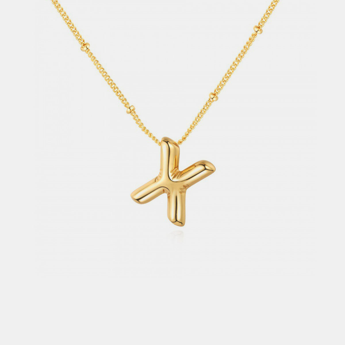 18K Gold Letter Pendant Necklace