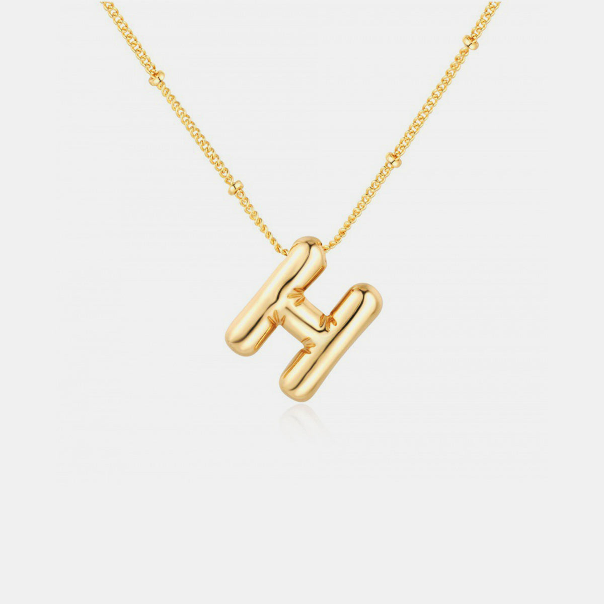 18K Gold Letter Pendant Necklace