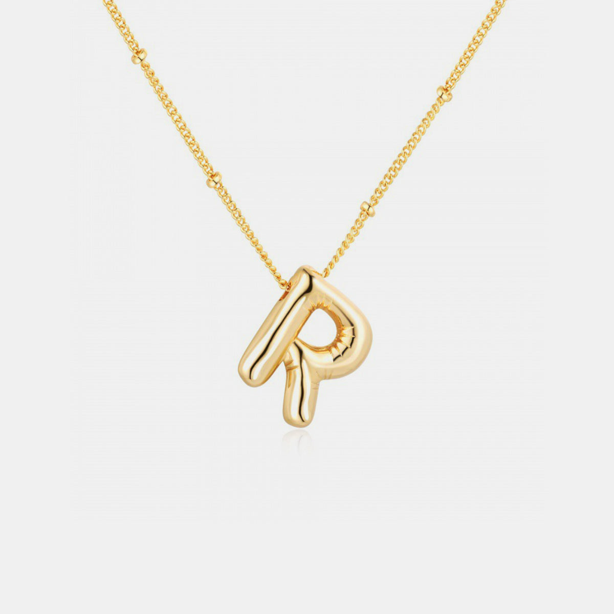 18K Gold Letter Pendant Necklace