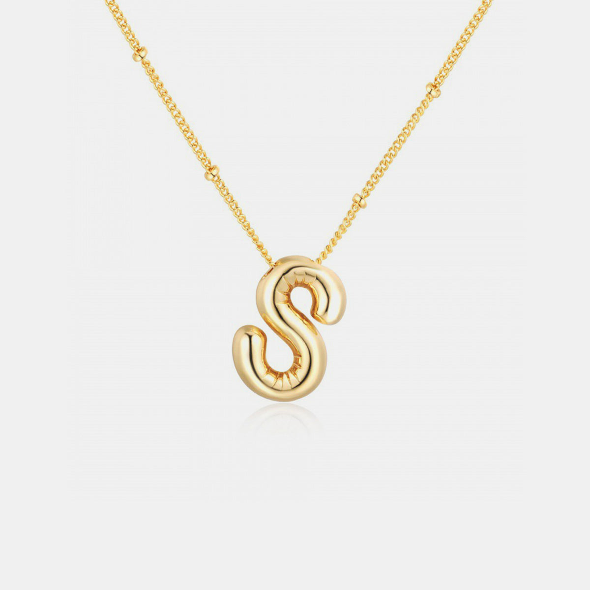 18K Gold Letter Pendant Necklace
