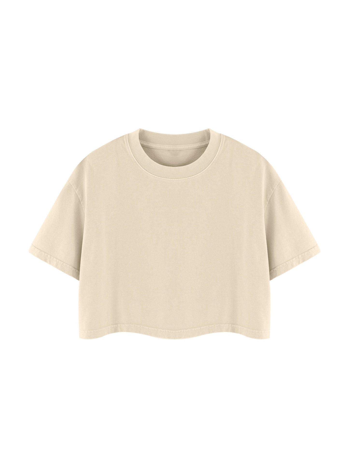 Loki & Ivy Women's Mineral Wash Cotton Crop T-Shirt